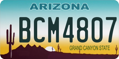 AZ license plate BCM4807