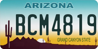 AZ license plate BCM4819