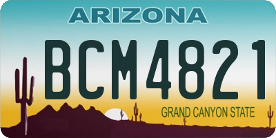 AZ license plate BCM4821