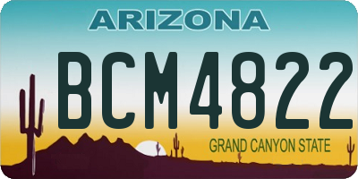 AZ license plate BCM4822