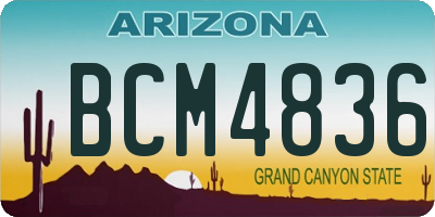 AZ license plate BCM4836