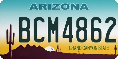 AZ license plate BCM4862