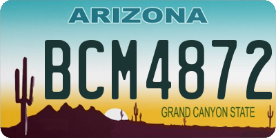 AZ license plate BCM4872