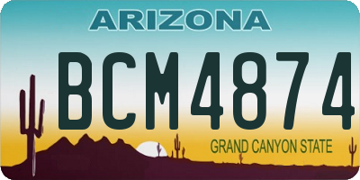 AZ license plate BCM4874