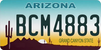 AZ license plate BCM4883