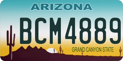 AZ license plate BCM4889