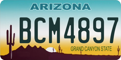 AZ license plate BCM4897