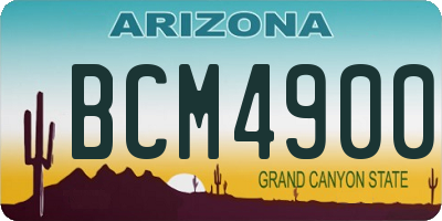 AZ license plate BCM4900