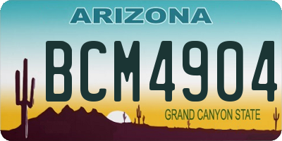 AZ license plate BCM4904