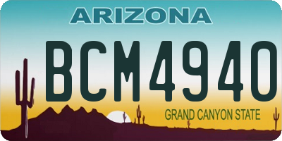 AZ license plate BCM4940