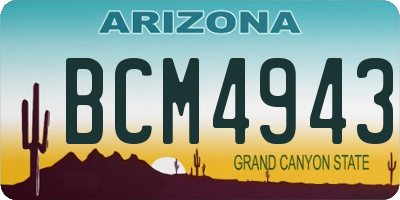 AZ license plate BCM4943