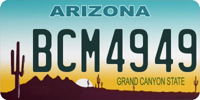 AZ license plate BCM4949