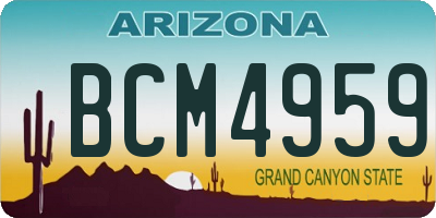 AZ license plate BCM4959