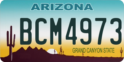 AZ license plate BCM4973