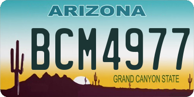 AZ license plate BCM4977