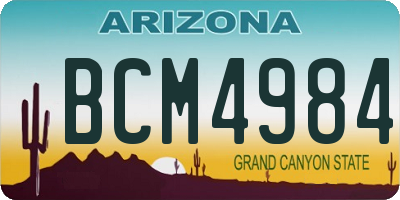 AZ license plate BCM4984