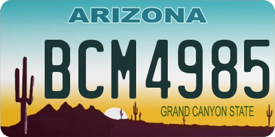 AZ license plate BCM4985