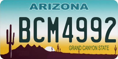 AZ license plate BCM4992