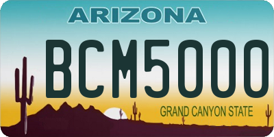 AZ license plate BCM5000