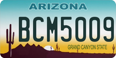 AZ license plate BCM5009