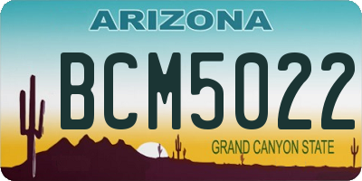 AZ license plate BCM5022