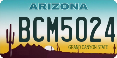 AZ license plate BCM5024