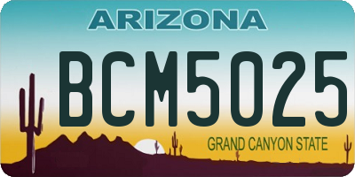 AZ license plate BCM5025