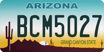 AZ license plate BCM5027