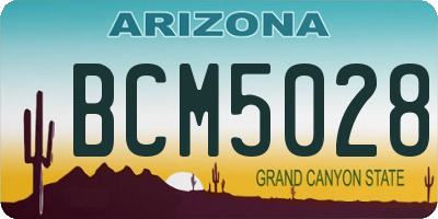 AZ license plate BCM5028