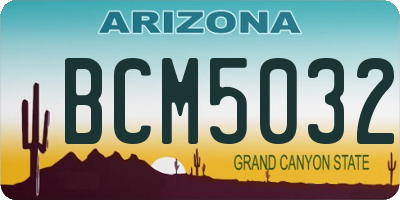 AZ license plate BCM5032