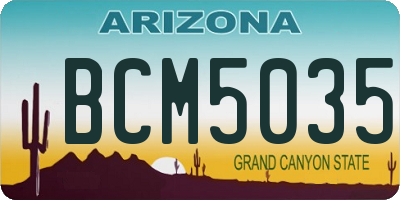 AZ license plate BCM5035