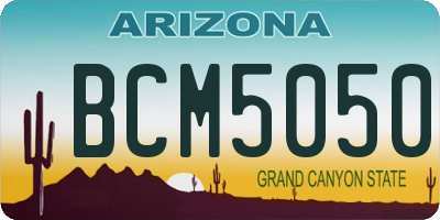 AZ license plate BCM5050