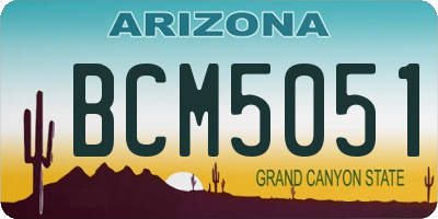 AZ license plate BCM5051