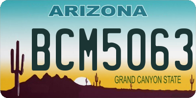 AZ license plate BCM5063