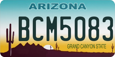 AZ license plate BCM5083