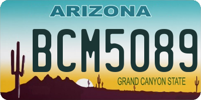 AZ license plate BCM5089