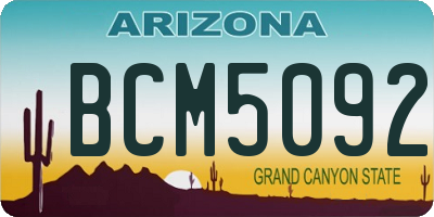 AZ license plate BCM5092