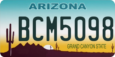 AZ license plate BCM5098