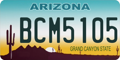 AZ license plate BCM5105