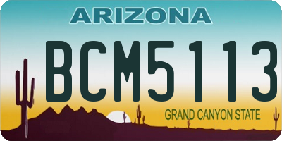 AZ license plate BCM5113