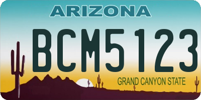 AZ license plate BCM5123