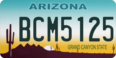 AZ license plate BCM5125