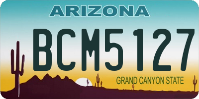 AZ license plate BCM5127