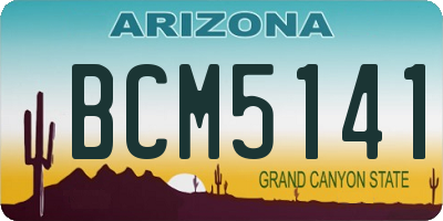 AZ license plate BCM5141