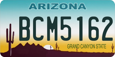 AZ license plate BCM5162