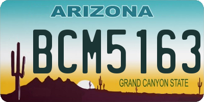 AZ license plate BCM5163