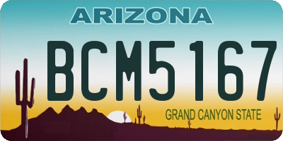 AZ license plate BCM5167