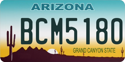 AZ license plate BCM5180