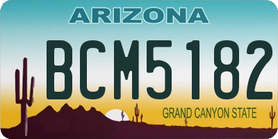 AZ license plate BCM5182