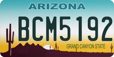 AZ license plate BCM5192